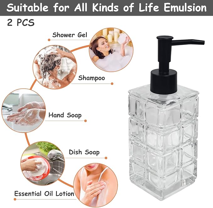 Clear Glass Soap Dispenser - Image 4