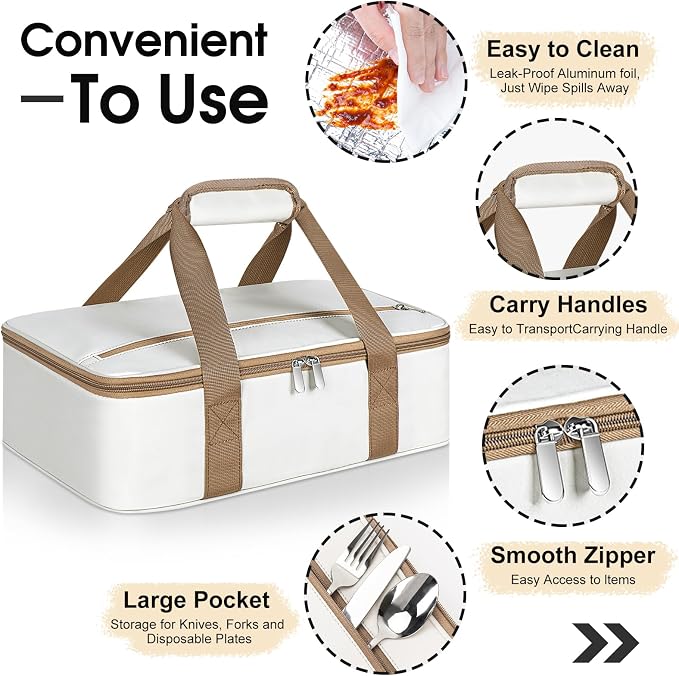 Insulated Casserole Carrier, Portable Casserole Carrier - Image 3