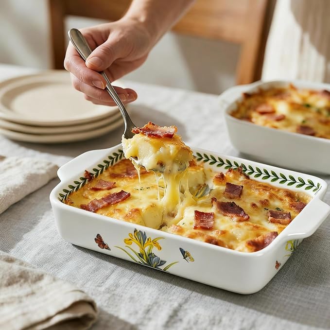 ACMLIFE Ceramic Casserole Dish Set, Ceramic Baking Dish - Image 6