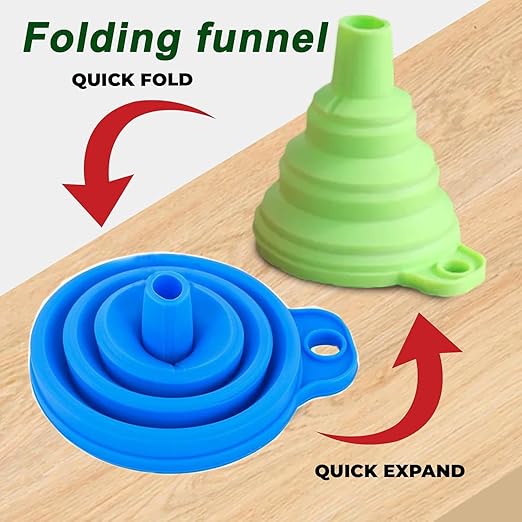 Kitchen Funnel Set of 6, Large Medium and Small, 2025 Upgrade Silicone Kitchen - Image 4