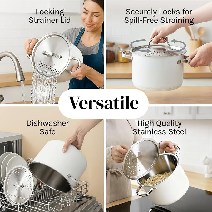 Cooler Concepts Pasta Pot with Strainer Lid - Image 6