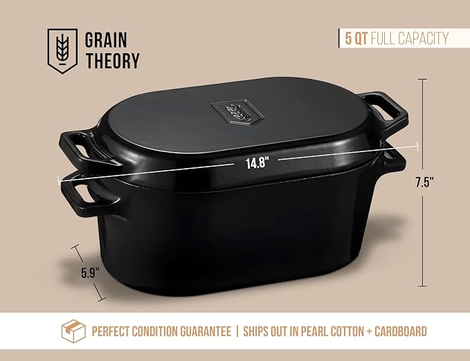 Kook Dutch Oven, For Sourdough Baking, Dual Handles, Enameled Cast Iron - Image 6