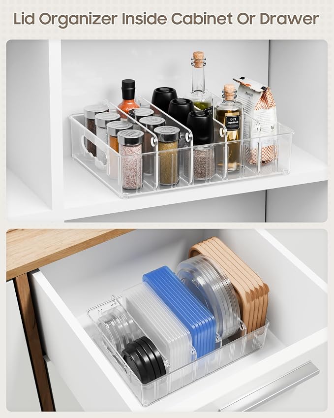 LYNG Lid Organizers Inside Cabinet, Food Container Lid Organizer - Image 5