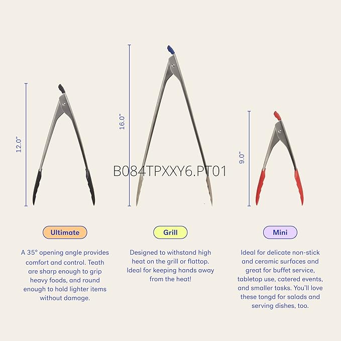 GIR: Get It Right Premium Stainless Steel Locking Tongs - Image 4