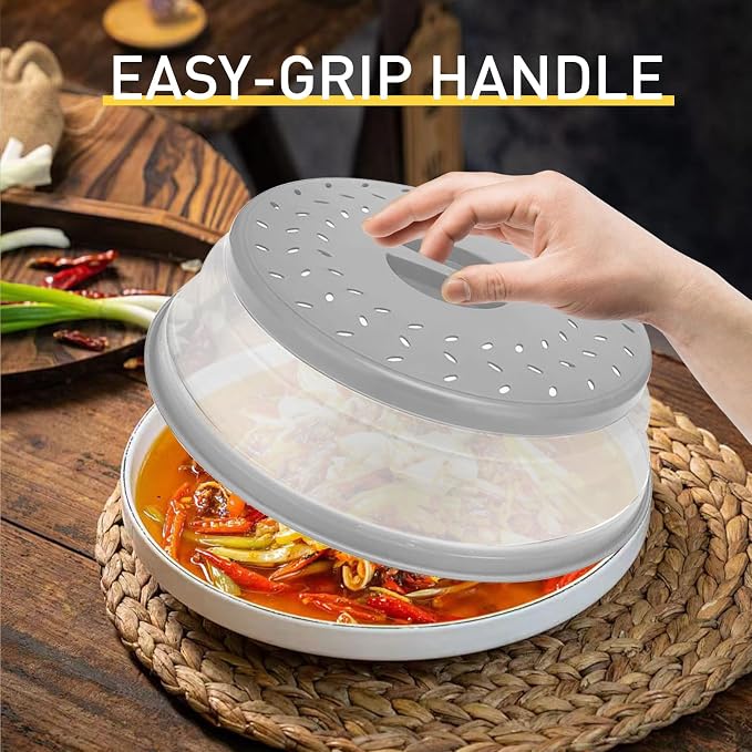 CasaCulina 2 Pack Collapsible Microwave Splatter Cover, Vented Microwave Lid - Image 3