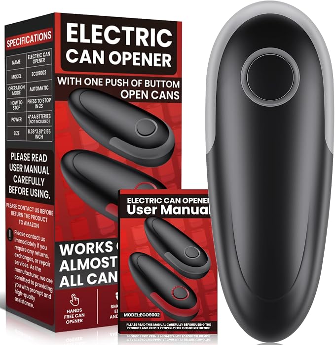One Touch Electric Can Opener Fits All Can Sizes by Unknown