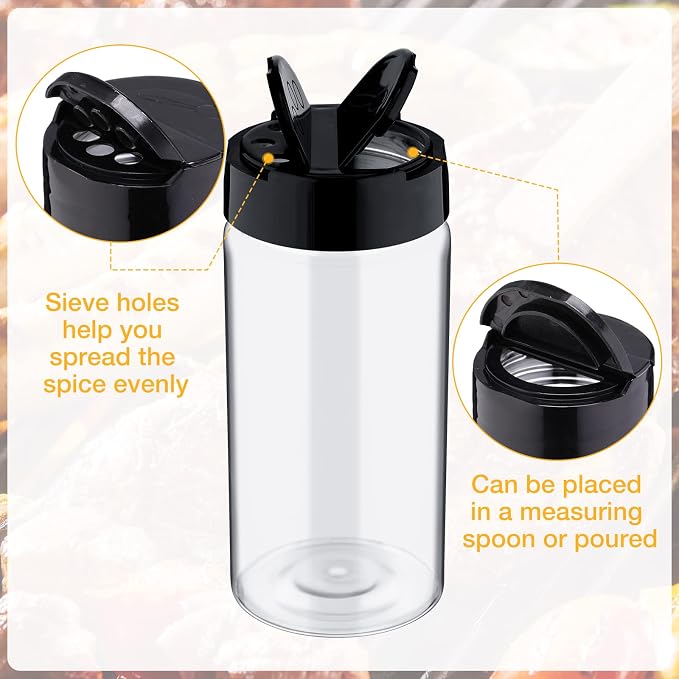Mimorou 40 Pack Plastic Spice Jar - Image 3