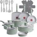 T-Fal Refresh Ceramic Nonstick Cookware Set, Oven Safe to 350°F, Ceramic Pots by T-falbrand
