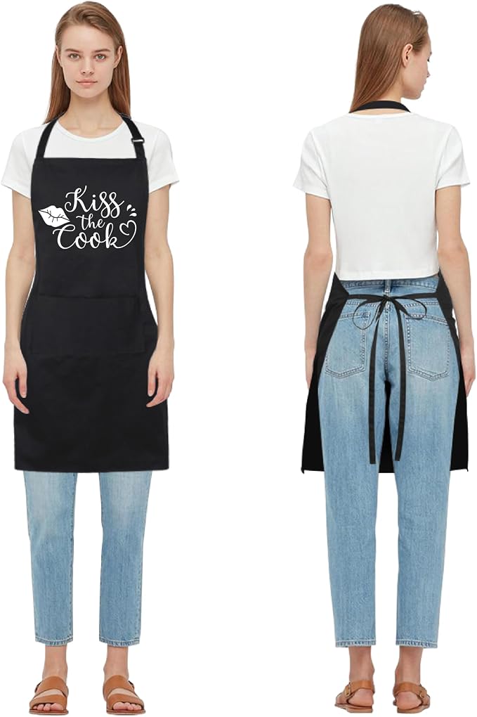 Xornis 100% Cotton Funny Apron for Men Women Adjustable Bib Aprons - Image 4