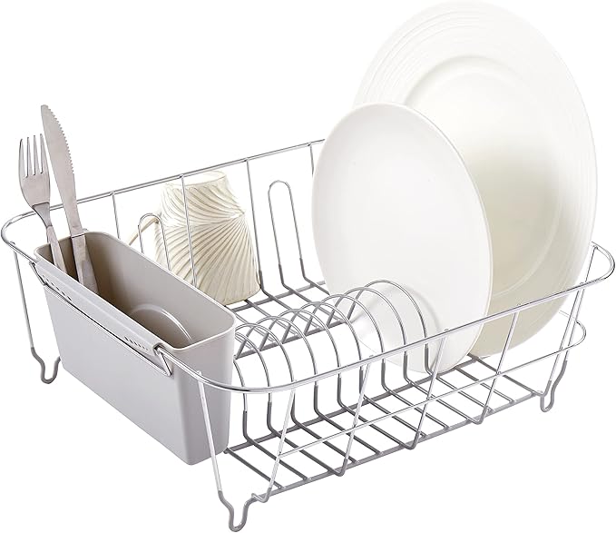 Sweet Home Collection 2 Piece Dish Drying Rack Set Drainer by SweetHomeCollection