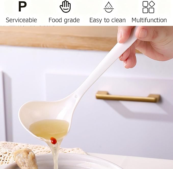 Large Plastic Serving Spoons, Disposable Heavy Duty Serving Spoons, Long Handle - Image 5