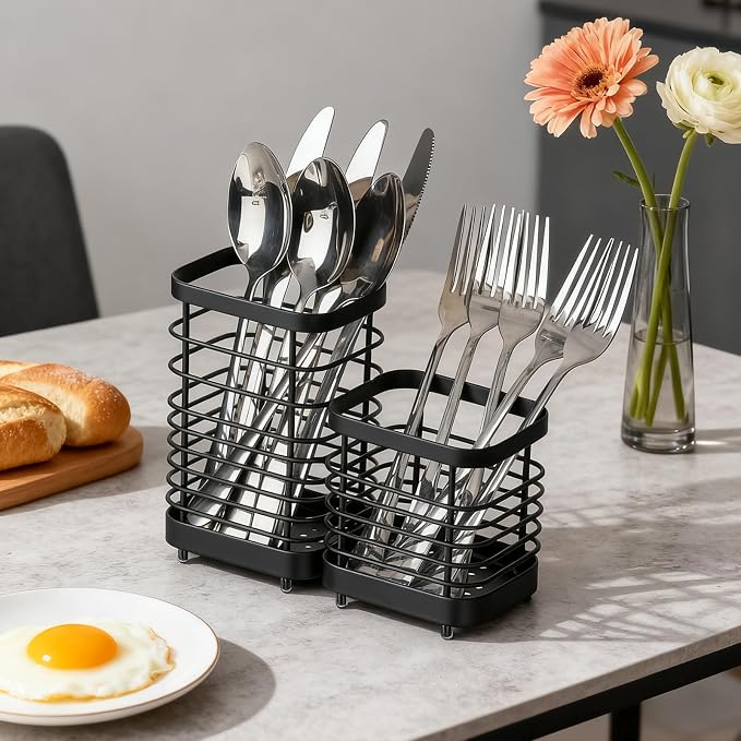 Utensil Holder, Stainless Steel Utensil Drying Rack - Image 5