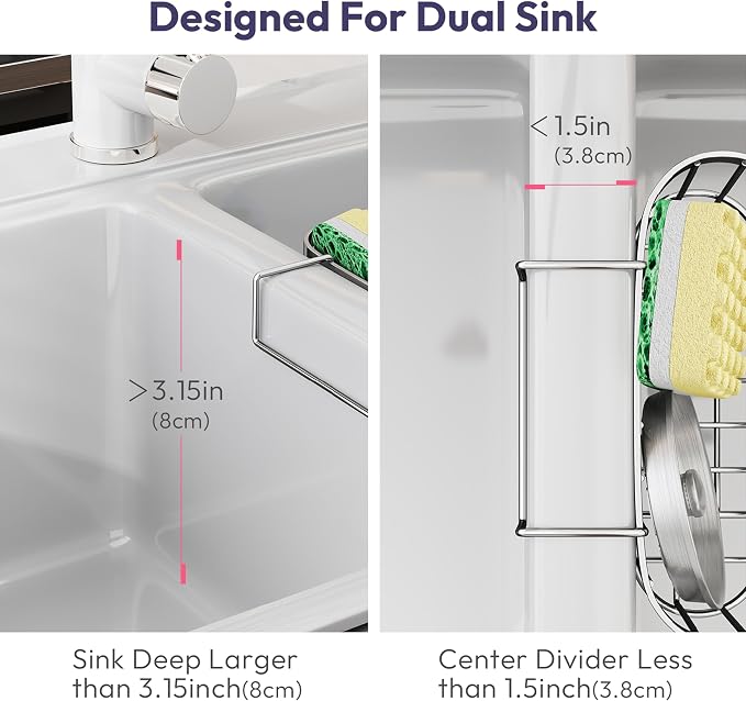 SWTYMIKI Sponge Holder for Kitchen Sink - Image 2