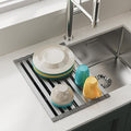 COOL-ANGLE Aluminum Roll Up Dish Drying Rack Over The Sink, 17.7" x 13.4" by COOL-ANGLE