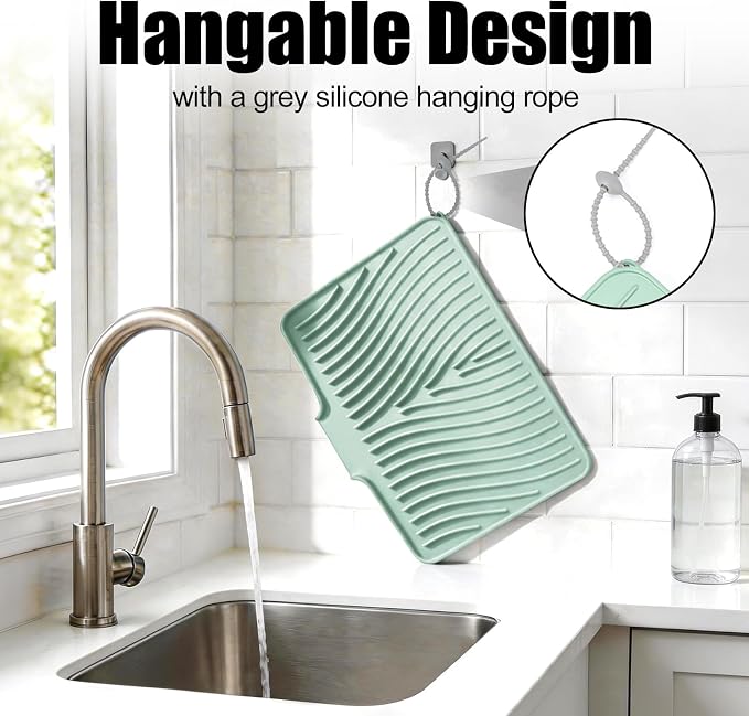 TIKNIK Silicone Dish Drying Mat, Stone Drying Mat - Image 5