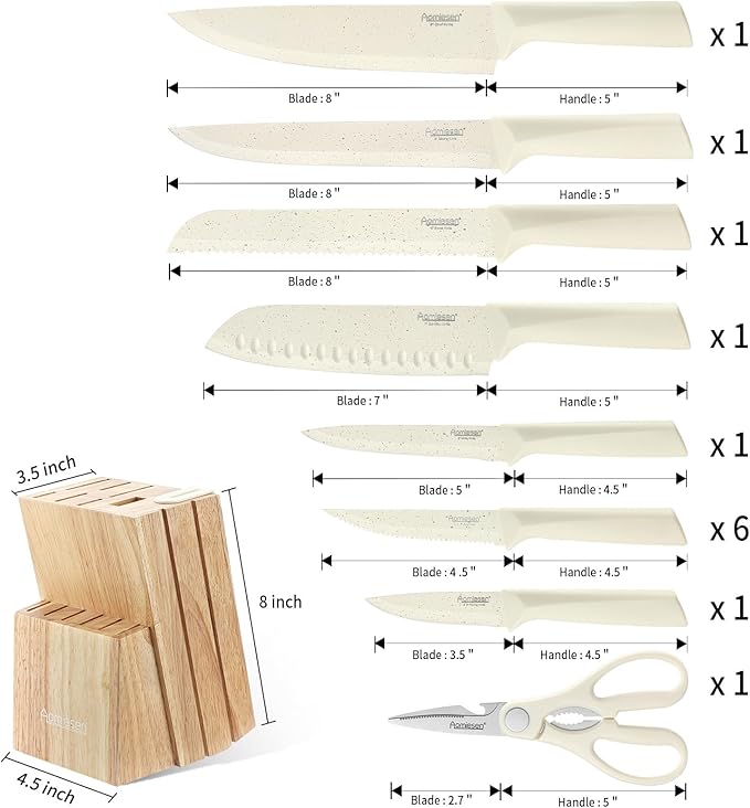 Stainless Steel Knife Set, Knife Block Sets - Image 3