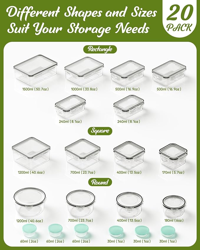 40 Piece Food Storage Containers - Image 2