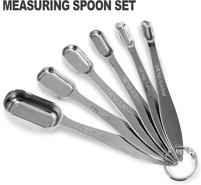 13-piece Measuring Cups and Spoons Set, 18/8 Stainless Steel Heavy Duty - Image 4