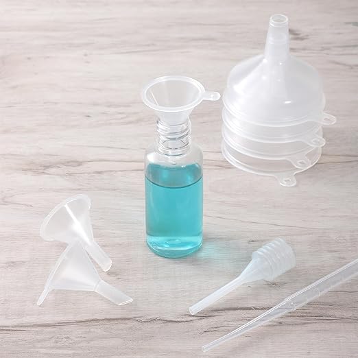 14 PCS Small Funnel for Filling Small Bottles Mini Funnels Clear Plastic Tiny - Image 4