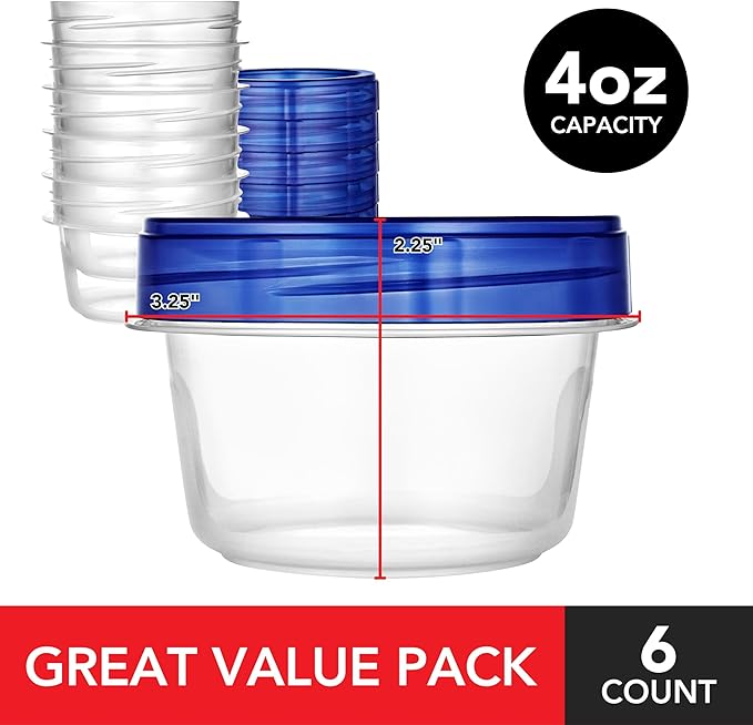 Stock Your Home 4oz Plastic Containers - Image 2