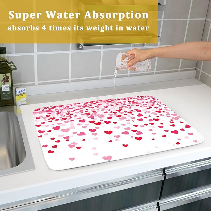 Valentine's Day Dish Drying Mat - Image 7