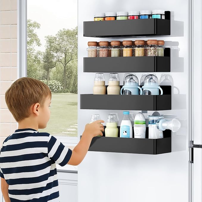 Mystozer Magnetic Spice Rack for Refrigerator, Kitchen Organizer and Storage - Image 8