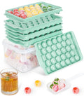 Optish Ice Cube Tray with Lid and Bin, 3 Pack Ice Trays by Optish