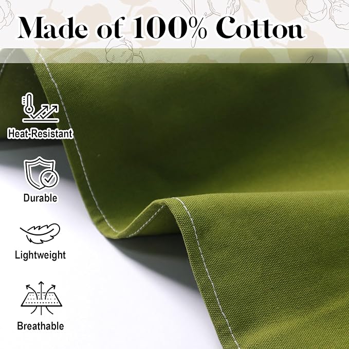 Plus Size Kitchen Apron for Men Women, Cross Back Cotton Canvas Chef Apron - Image 5
