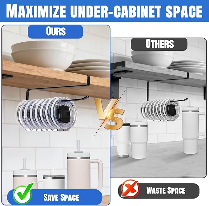 1 Pack Tumbler Lid Organizer, Versatile Cup & Water Bottle Lid Holder, Upgraded - Image 3