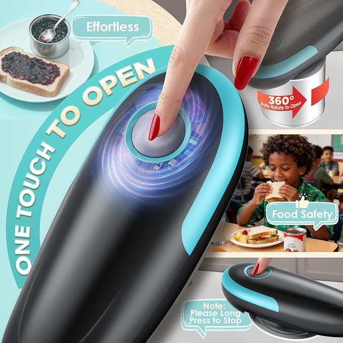 Electric Can Opener, Fits All Can Sizes One Touch Automatic Can Opener - Image 2