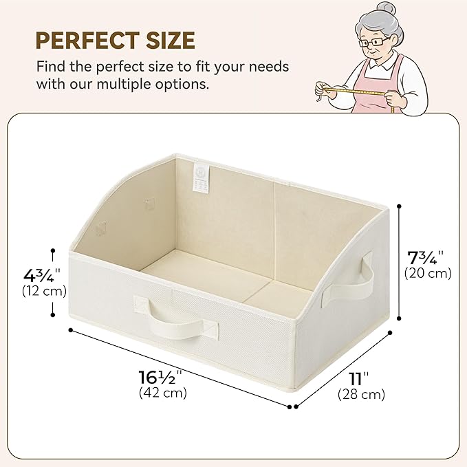 GRANNY SAYS Purse Organizer for Closet, Trapezoid Storage Bins, Closet - Image 3