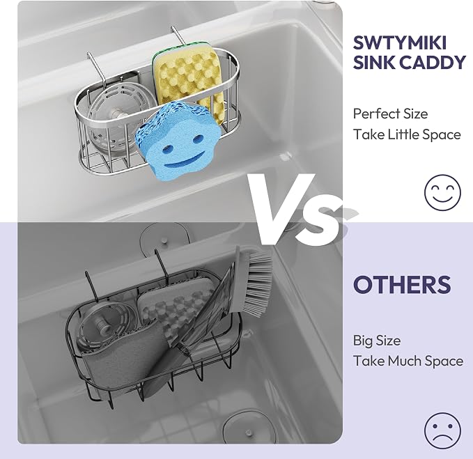 SWTYMIKI Sponge Holder for Kitchen Sink - Image 4