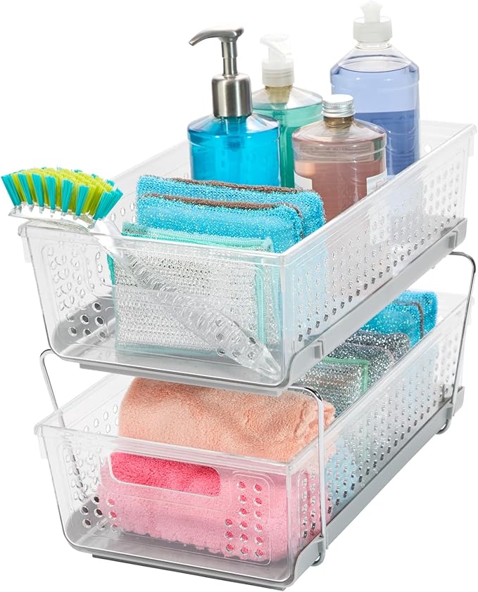 madesmart 2 Tier Bath Organizer, Undersink Storage - Image 4