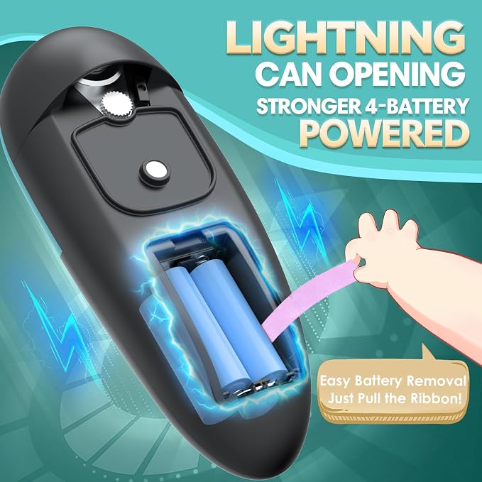 Electric Can Opener, Fits All Can Sizes One Touch Automatic Can Opener - Image 4