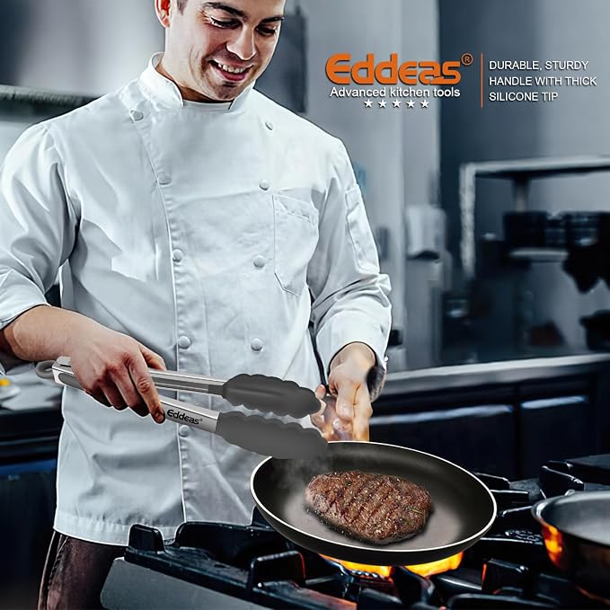 Kitchen Tongs with Silicone Tips - Image 5