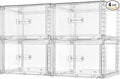 Vtopmart 4 Pack 18QT Clear Stackable Storage Drawers, Easily Assemble Closet by Vtopmart