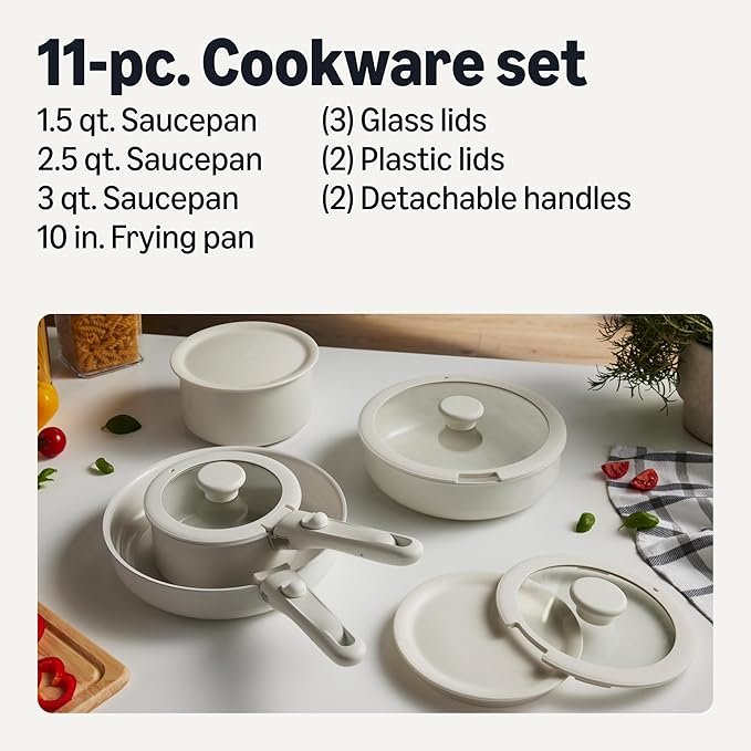 Amazon Basics Ceramic Nonstick Cookware Set - Image 2