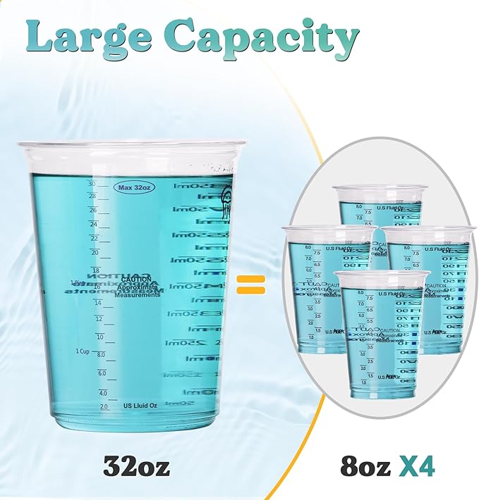 LET'S RESIN Resin Mixing Cups, Sturdy & Thick Disposable Measuring Cups - Image 2
