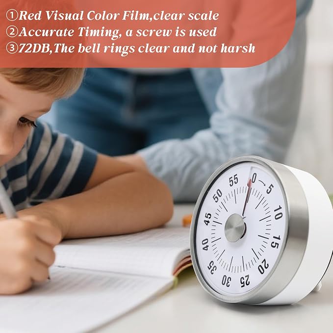 Kitchen Timer for Cooking, Chef Cooking Timer Clock, Visual Timers, 60-Minute - Image 7