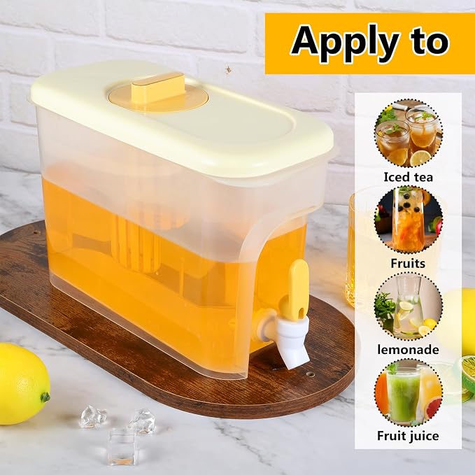 2Pack Drink Dispenser for Fridge 1 Gallon Beverage Liquid Drink Container - Image 4
