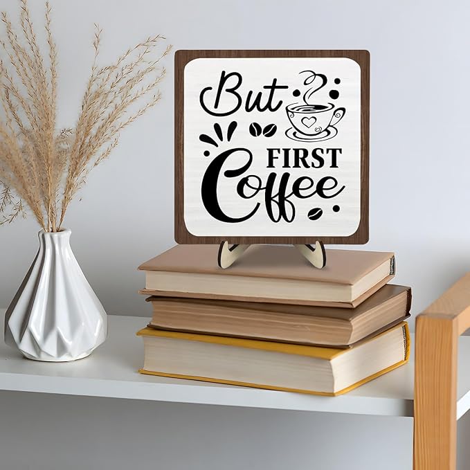 Coffee Bar Sign Plaque, Coffee Bar Accessories, Rustic Farmhouse Cafe Sign - Image 4