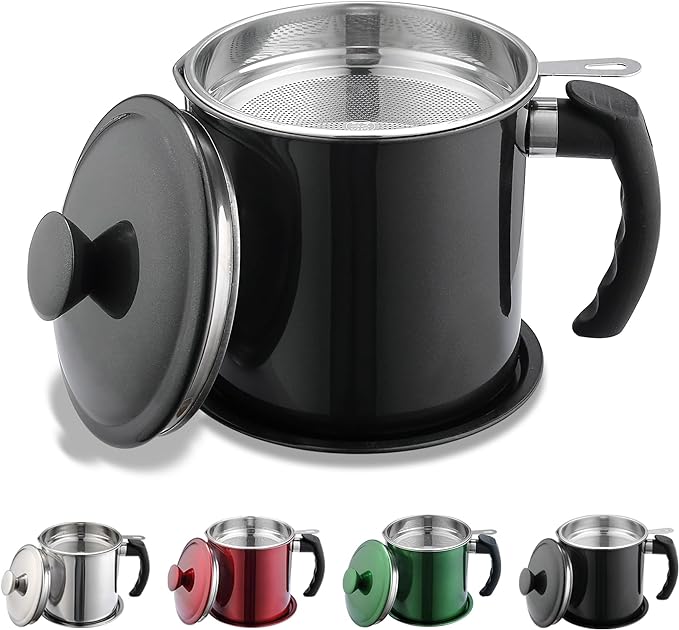 Kyraton Black Bacon Grease Container by Kyraton