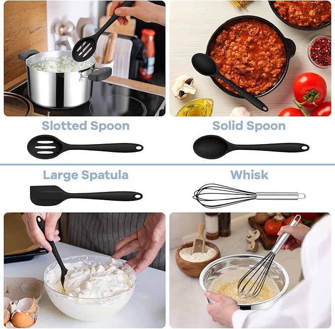 TeamFar 8 PCS Silicone Cooking Utensils - Image 5