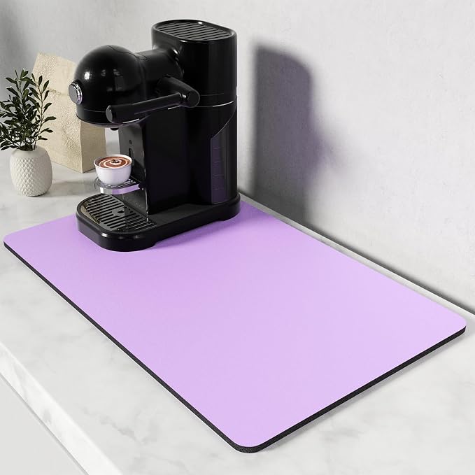 Rnivvi Coffee Mat, Hide Stain Rubber Backed Absorbent Dish Drying Pad by Rnivvi