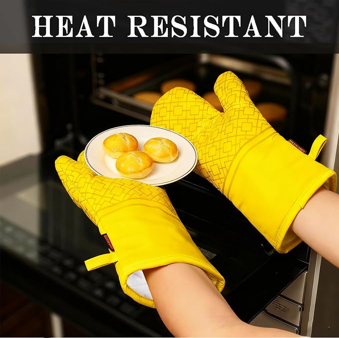 Oven Mitts and Pot Holders Sets 6pcs, Kitchen Oven Glove, High Heat Resistant - Image 4