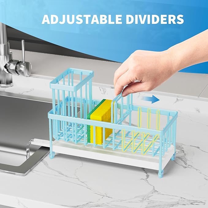 Cisily Sponge Holder for Kitchen Sink, Sink Caddy Organizer - Image 4