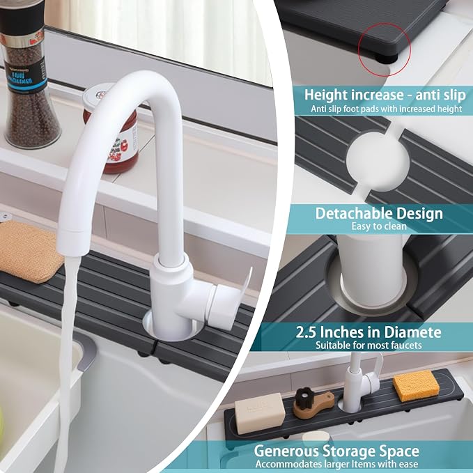 Fast Drying Stone Faucet Mat for Kitchen Sink - Image 7