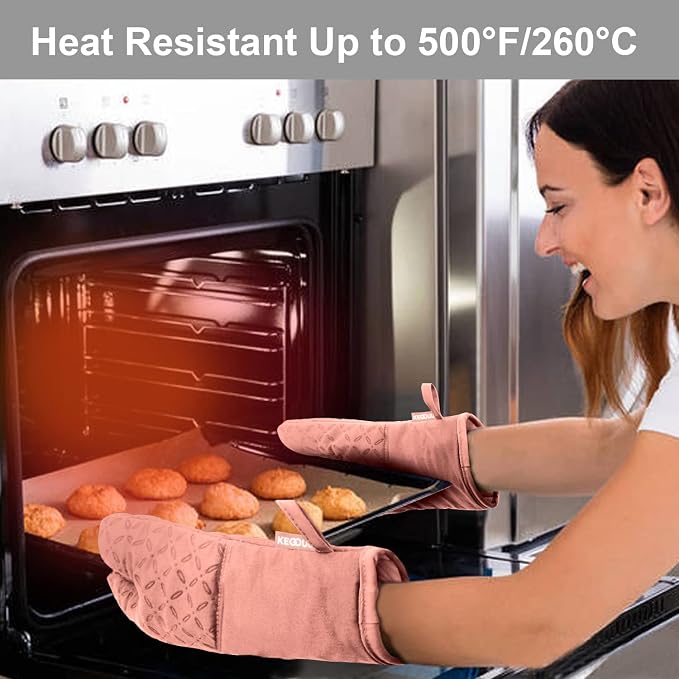 KEGOUU Oven Mitts and Pot Holders 6pcs Set, Kitchen Oven Glove High Heat - Image 6