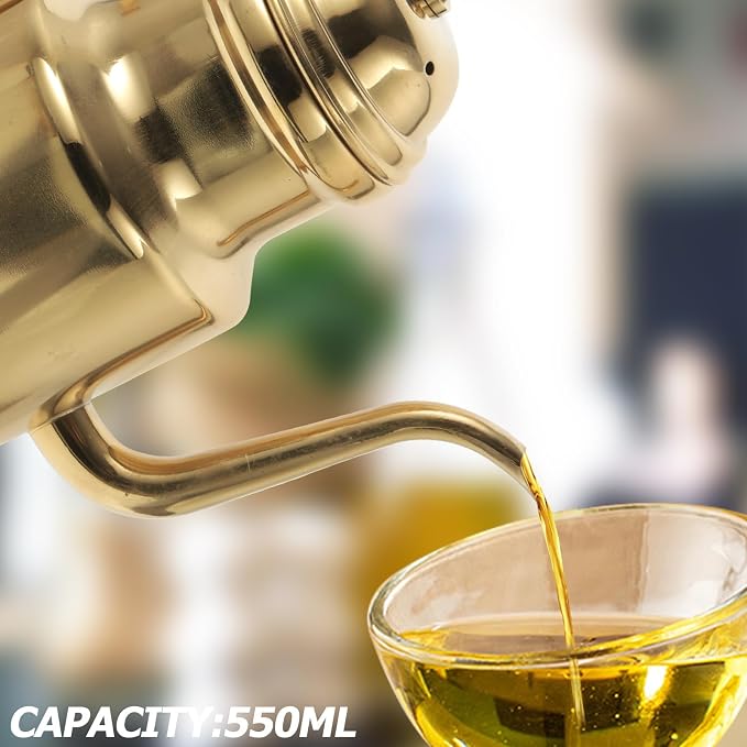 Cabilock Oil Dispenser Vinegar Dispenser Bottle Stainless Steel Oil Can - Image 2