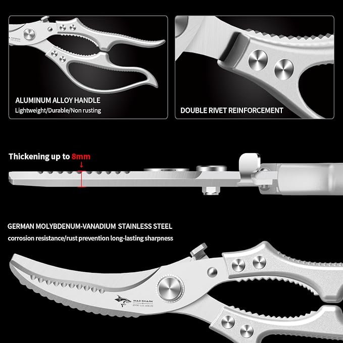 MAD SHARK Heavy Duty Poultry Shears, Kitchen Shears - Image 6